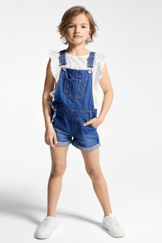 Salopette-short - Bleu - Okaidi