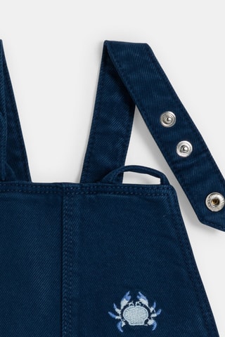 Salopette-short sans manches - Bleu marine - Obaibi