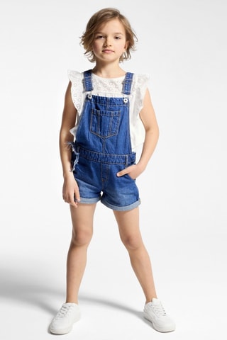 Salopette-short - Bleu - Okaidi
