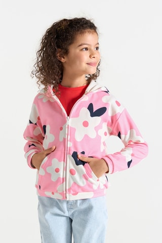 Sweat à capuche - Rose - Okaidi