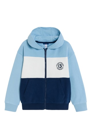 Sweat à capuche - Bleu - Okaidi