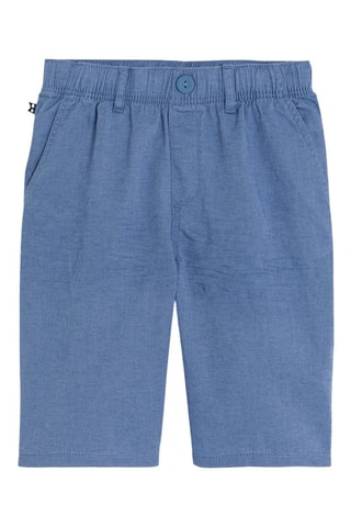Bermuda en lin - Bleu - Okaidi