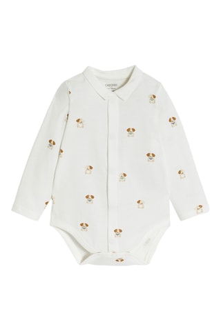 Body et salopette - Blanc cassé et beige - Obaibi