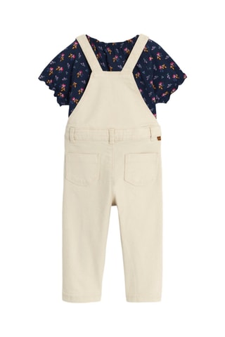 Blouse et salopette - Blanc et bleu nuit - Obaïbi