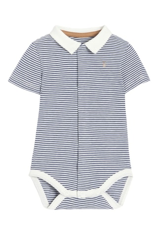 Salopette-short et body - Beige et bleu - Obaibi