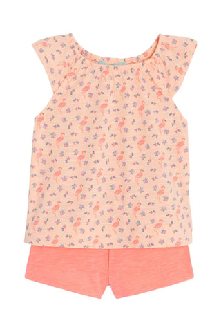 Blouse et short - Saumon et corail - Obaïbi