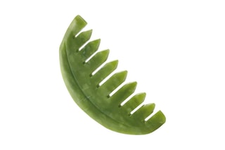 Pente de massagem de pedra de Jade - Verde