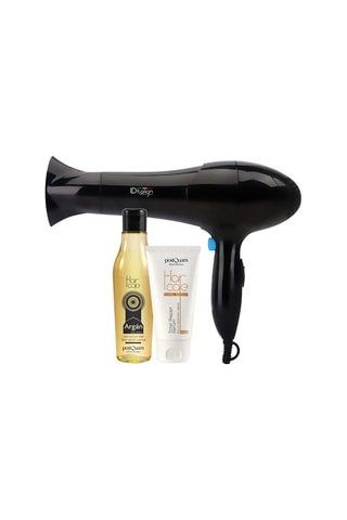 Cofanetto capelli fragili e asciugacapelli 2600 3 prodotti