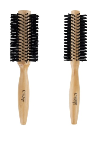 2 escovas para cabelo em madeira - 33 mm / 13 mm