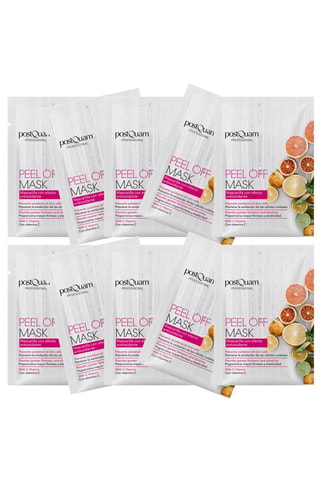 10 maschere cosmetiche antiossidanti peel off PostQuam - Per tutti i tipi di pelle - 10 x 100 ml