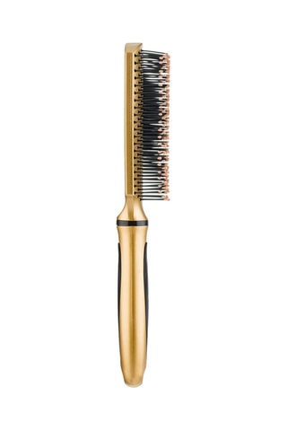 Escova de cabelo esqueleto Glamour - Dourado e preto