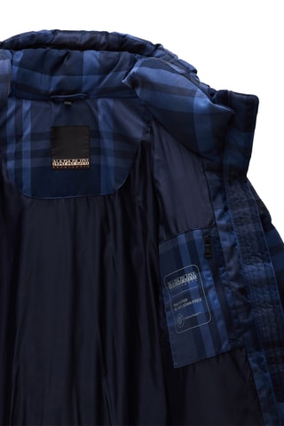 Anorak con capucha - A-Glane W Check - Azul