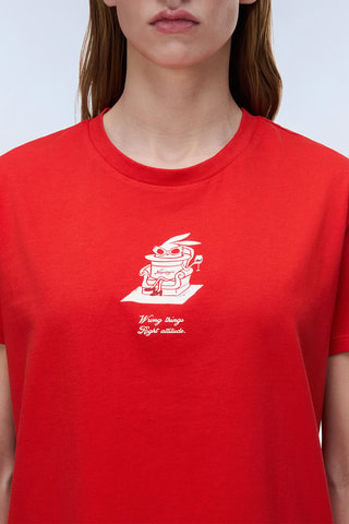 Camiseta relaxed - S-Antimony Ss W - Rojo