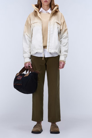 Cortavientos con capucha dip-dye - A-Traveler Short D W - Beige y blanco