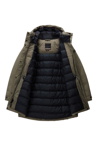 Parka de lana con capucha - A-Cibiana W - Caqui