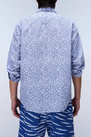 Camisa relaxed - G-Elior Ls Aop - Celeste