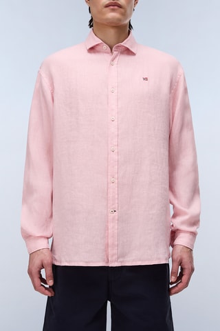 Camisa relaxed de lino - G-Linen Ls 1 - Rosa