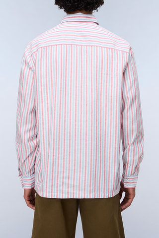 Camisa relaxed de lino - G-Brolio Ls 1 - Rosa y celeste