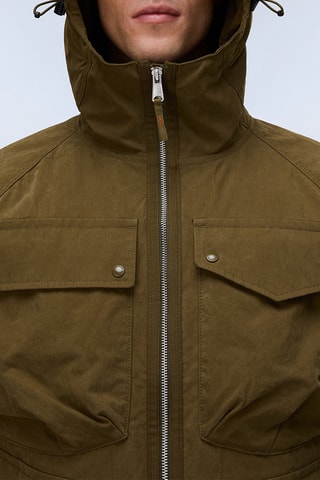 Chaqueta con capucha - A-Rivalto Cot - Caqui