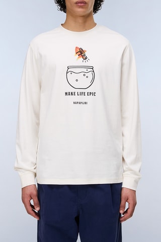 T-shirt relaxed - S-Sol Ls - Blanc