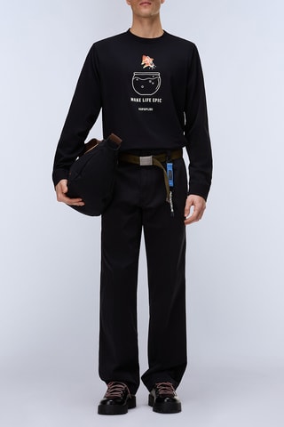 T-shirt relaxed - S-Sol Ls - Noir