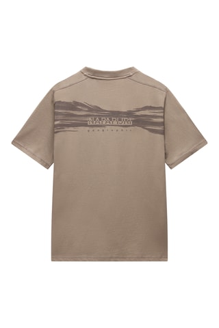 T-shirt relaxed - S-Back Graphic Ss - Beige