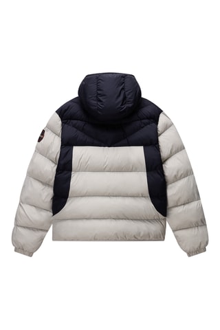 Anorak con capucha - A-Molveno Hood - Beige claro y negro