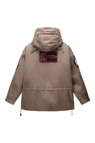 Parka con capucha - Skidoo 1990 Patch - Beige