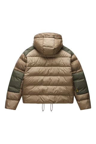 Anorak con capucha - A-Gail Puf - Beige y caqui