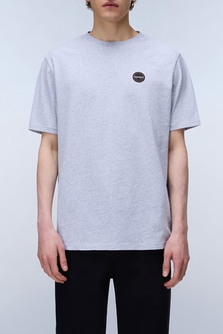 T-shirt relaxed - S-Badge Ss 1 - Gris clair chiné