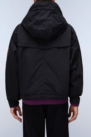 Cortavientos con capucha - A-Traveler - Negro