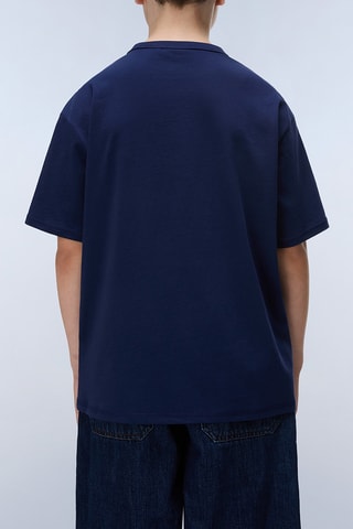 Camiseta loose - K S-Albedo Ss - Azul marino
