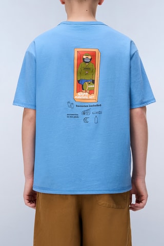 Camiseta loose - K S-Albedo Ss - Celeste