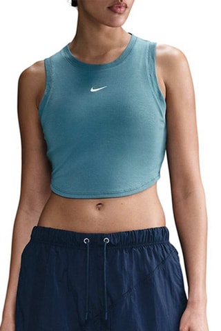 Débardeur court Nike Sportswear Chill Knit - Bleu canard