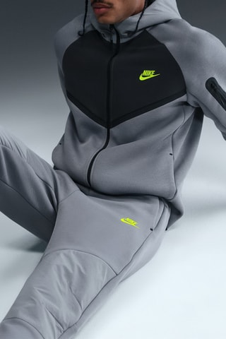 Pantalon slim - Gris clair et vert fluo