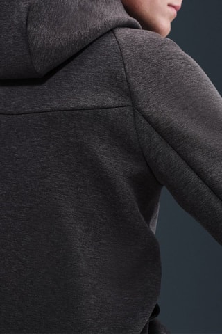 Veste à capuche Tech - Anthracite chiné et noir