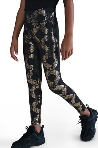 Legging taille haute One - Noir et doré