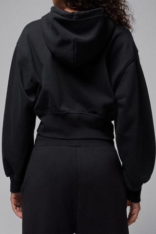 Sweat court à capuche - Noir