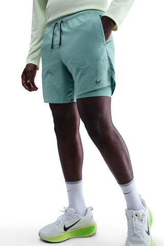 Short de running 2-en-1 Stride - Vert d’eau