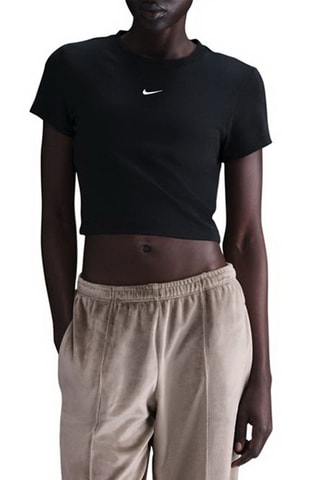 T-shirt cropped Nike Sportswear Chill Knit - Noir