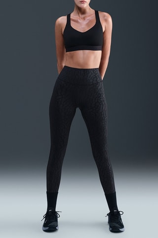 Legging taille haute W NK DF UNVRSA HR 7/8 EMB - Noir