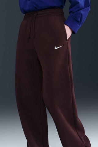 Pantalon polaire taille haute Nike Sportswear Phoenix - Bordeaux