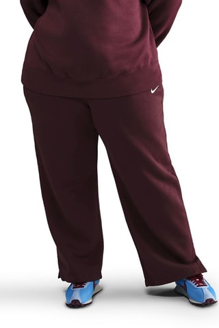 Pantalon polaire taille haute Nike Sportswear Phoenix - Bordeaux