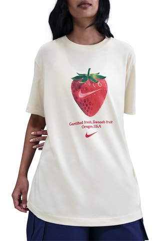 T-shirt W Nsw Frt Os Stwbry Tee - Blanc