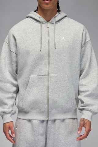 Sweat polaire à capuche Jordan Brooklyn - Gris chiné