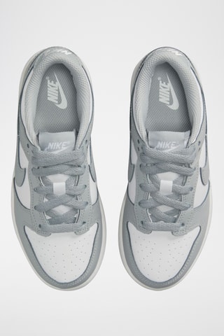 Nike Dunk Low en cuir - Blanc et gris foncé