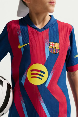 T-shirt 4e short FC Barcelona 2025/26 Match - Bleu foncé et rouge
