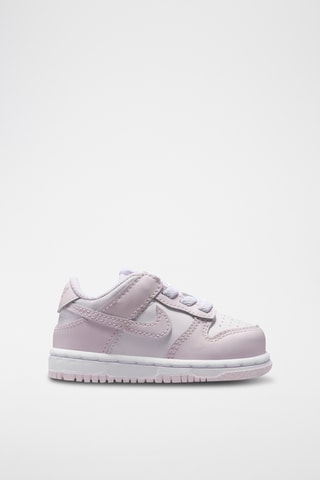 Nike Dunk Low en cuir - Blanc et violet clair