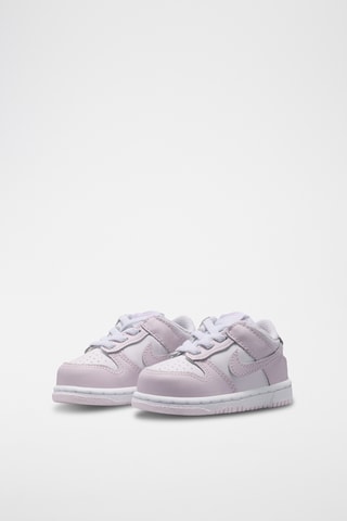 Nike Dunk Low en cuir - Blanc et violet clair