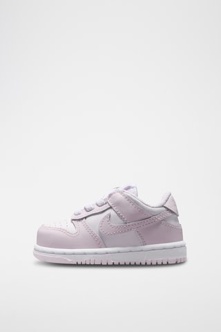 Nike Dunk Low en cuir - Blanc et violet clair